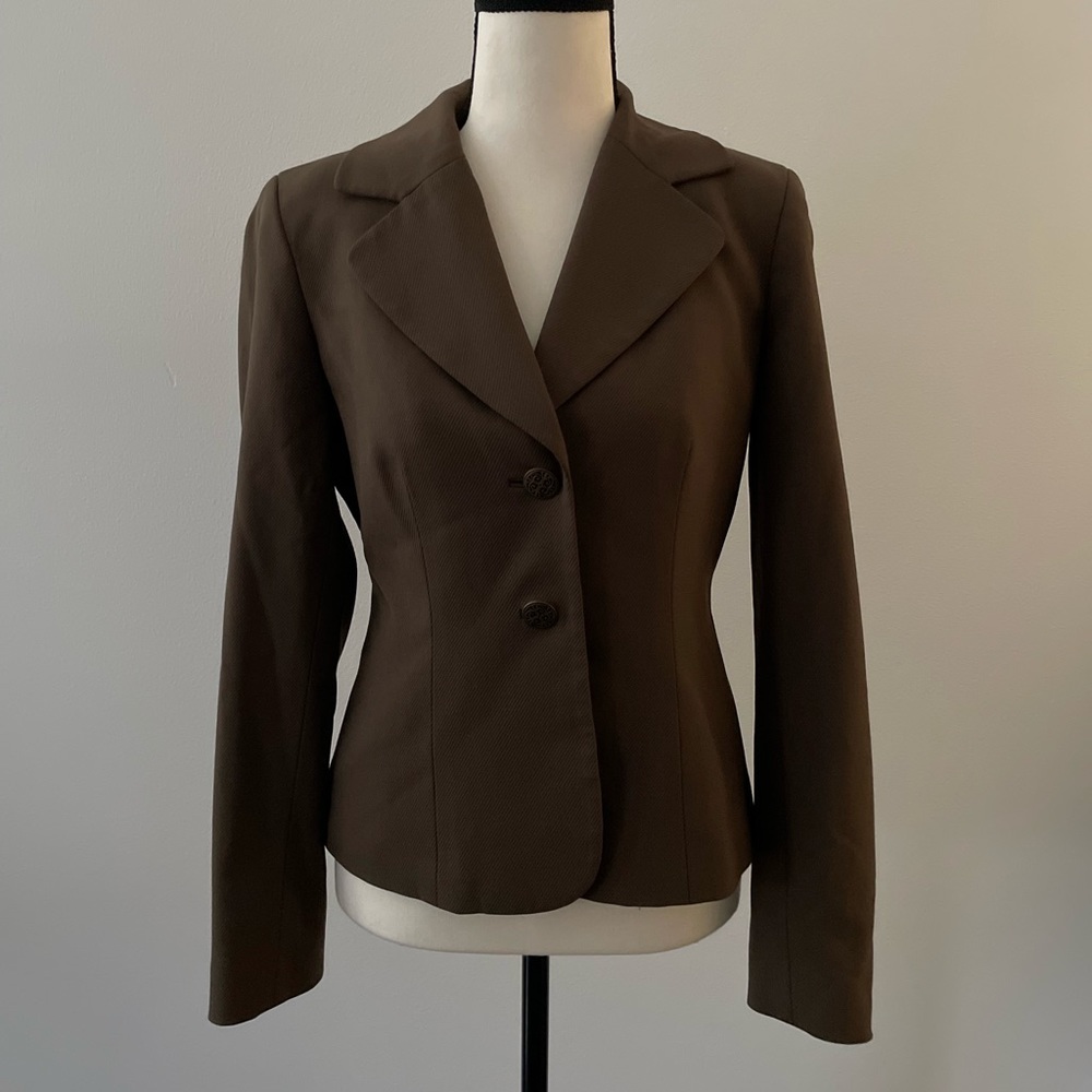 Doncaster Wool Blazer Brown Size 4 - image 2